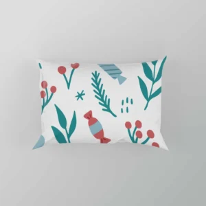 Winter Seasonal Candy Red Viburnum Pillow Case