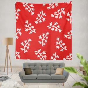 Winter Seasonal Pattern Wall Tapestry