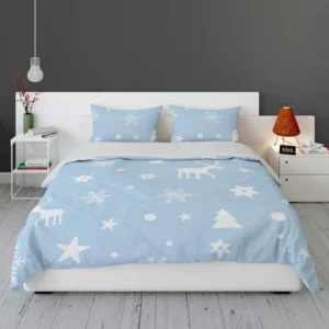 Winter Seasonal Reindeer Pattern Bedding Set 2