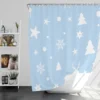 Winter Seasonal Reindeer Pattern Shower Curtain