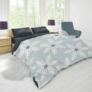 Winter Seasonal Snowflakes Duvet Cover 1