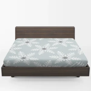 Winter Seasonal Snowflakes Fitted Sheet 1