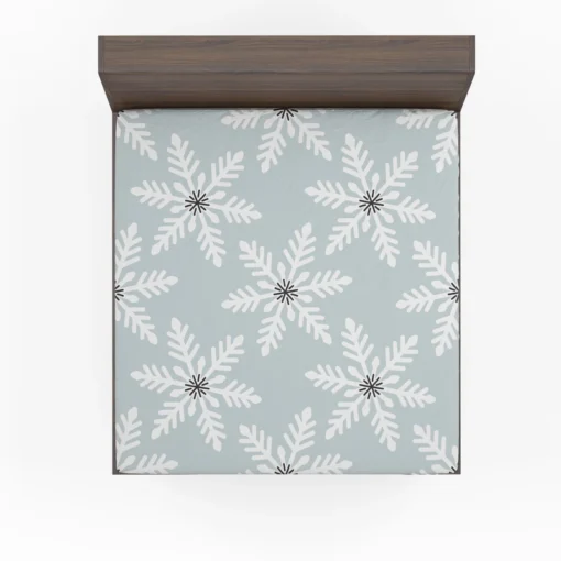 Winter Seasonal Snowflakes Fitted Sheet