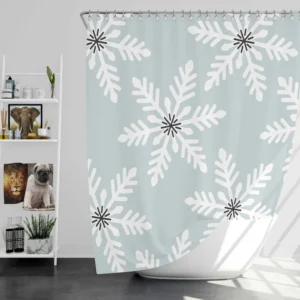 Winter Seasonal Snowflakes Shower Curtain