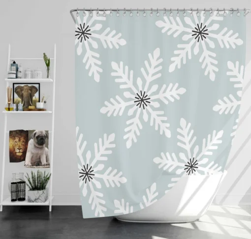 Winter Seasonal Snowflakes Shower Curtain