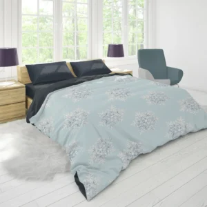 Winter Snowflake Seamless Pattern Duvet Cover 1