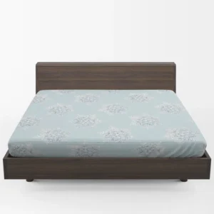 Winter Snowflake Seamless Pattern Fitted Sheet 1