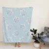 Winter Snowflake Seamless Pattern Fleece Blanket