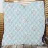 Winter Snowflake Seamless Pattern Quilt Blanket