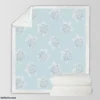 Winter Snowflake Seamless Pattern Sherpa Fleece Blanket