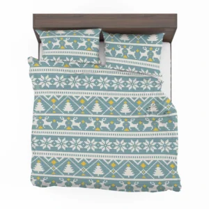 Winter Sweater Knitted Pattern Bedding Set 1