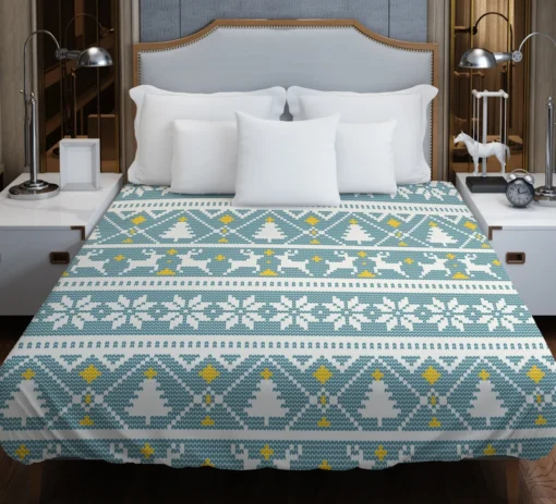 Winter Sweater Knitted Pattern Duvet Cover