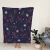 Winter Viburnum Pattern Fleece Blanket