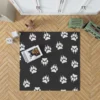 Wolf Footprint Black & White Rug