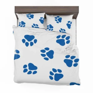 Wolf Paws Blue Prints Bedding Set 2