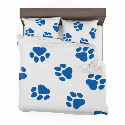 Wolf Paws Blue Prints Bedding Set 2