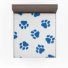 Wolf Paws Blue Prints Fitted Sheet