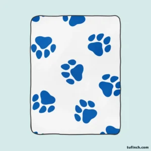 Wolf Paws Blue Prints Fleece Blanket 1