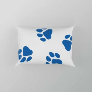 Wolf Paws Blue Prints Pillow Case