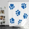 Wolf Paws Blue Prints Shower Curtain