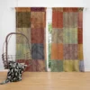 Wooden Abstract Pattern Curtain