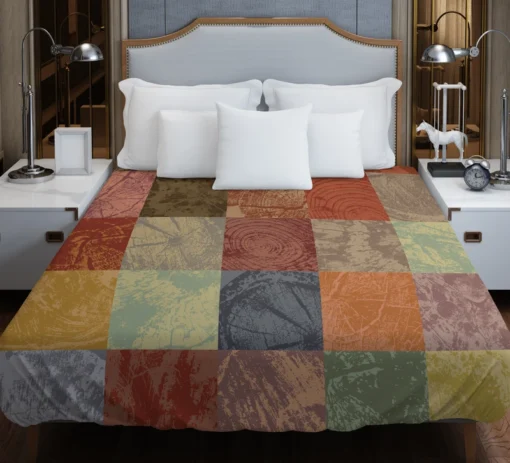 Wooden Abstract Pattern Duvet Cover