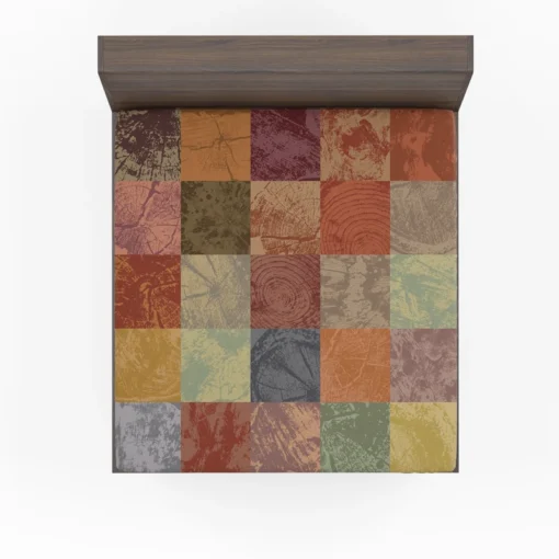 Wooden Abstract Pattern Fitted Sheet