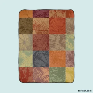 Wooden Abstract Pattern Fleece Blanket 1