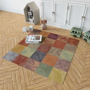 Wooden Abstract Pattern Rug 1