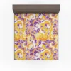 Yellow And Purple Abstract Fitted Sheet