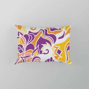 Yellow And Purple Abstract Pillow Case