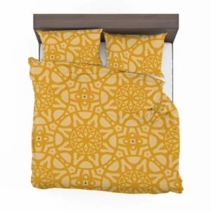 Yellow Arabesque Cultural Design Bedding Set 2