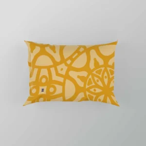 Yellow Arabesque Cultural Design Pillow Case