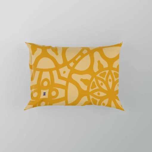 Yellow Arabesque Cultural Design Pillow Case