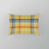 Yellow Blue Tartan Pattern Checkered Pillow Case