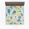 Yellow Blue Watercolor Sun Fitted Sheet