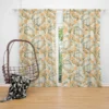 Yellow Daisy Mini Flower Design Curtain