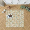 Yellow Daisy Mini Flower Design Rug