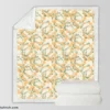 Yellow Daisy Mini Flower Design Sherpa Fleece Blanket