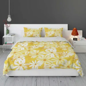 Yellow Daisy Pattern Bedding Set 1