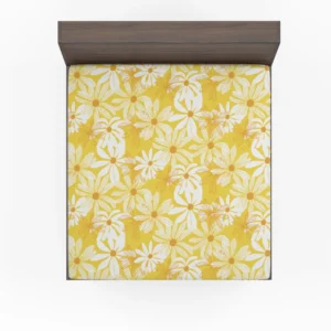 Yellow Daisy Pattern Fitted Sheet