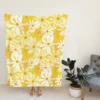 Yellow Daisy Pattern Fleece Blanket