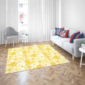 Yellow Daisy Pattern Rug 2