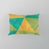 Yellow Green Blue Polygon Triangle Pillow Case