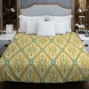 Yellow Green Teal Geometric Duvet Cover