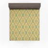 Yellow Green Teal Geometric Fitted Sheet