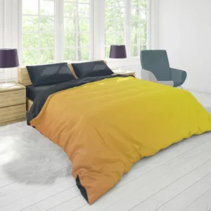 Yellow Light Orange Gradient Duvet Cover 1