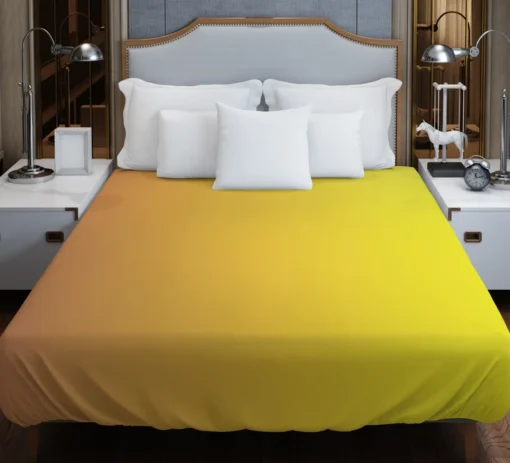 Yellow Light Orange Gradient Duvet Cover