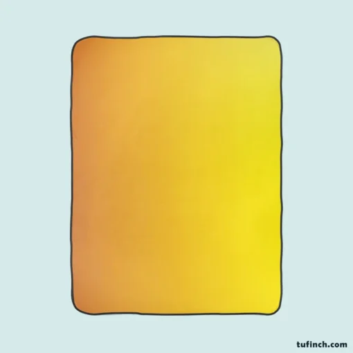 Yellow Light Orange Gradient Fleece Blanket 1