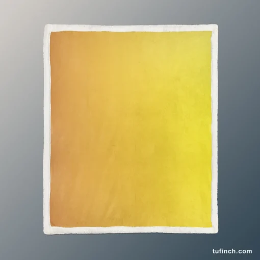 Yellow Light Orange Gradient Sherpa Fleece Blanket 1